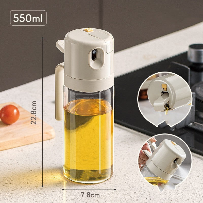 2-in-1 Oil Sprayer and Dispenser Bottle for Cooking and BBQ