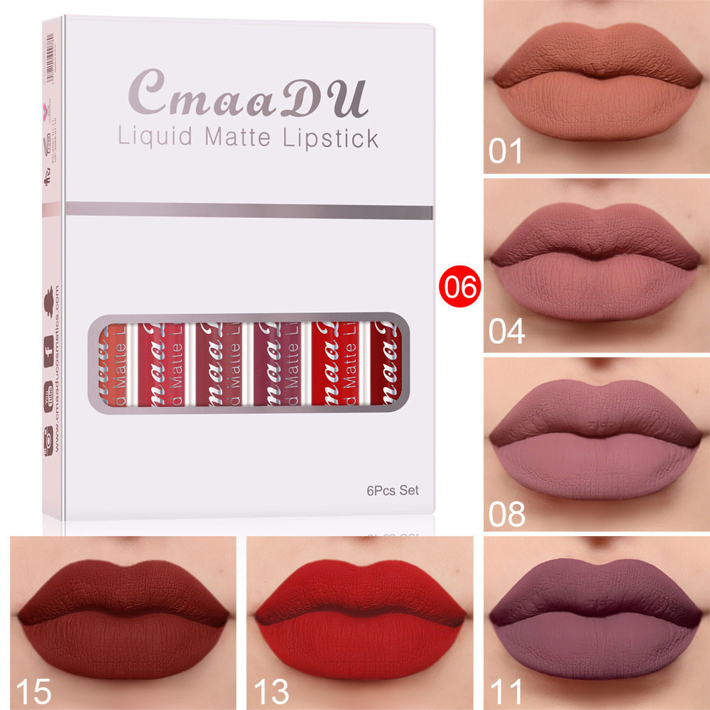Matte Waterproof Lipstick Set – Long-Lasting Non-Stick Lip Gloss