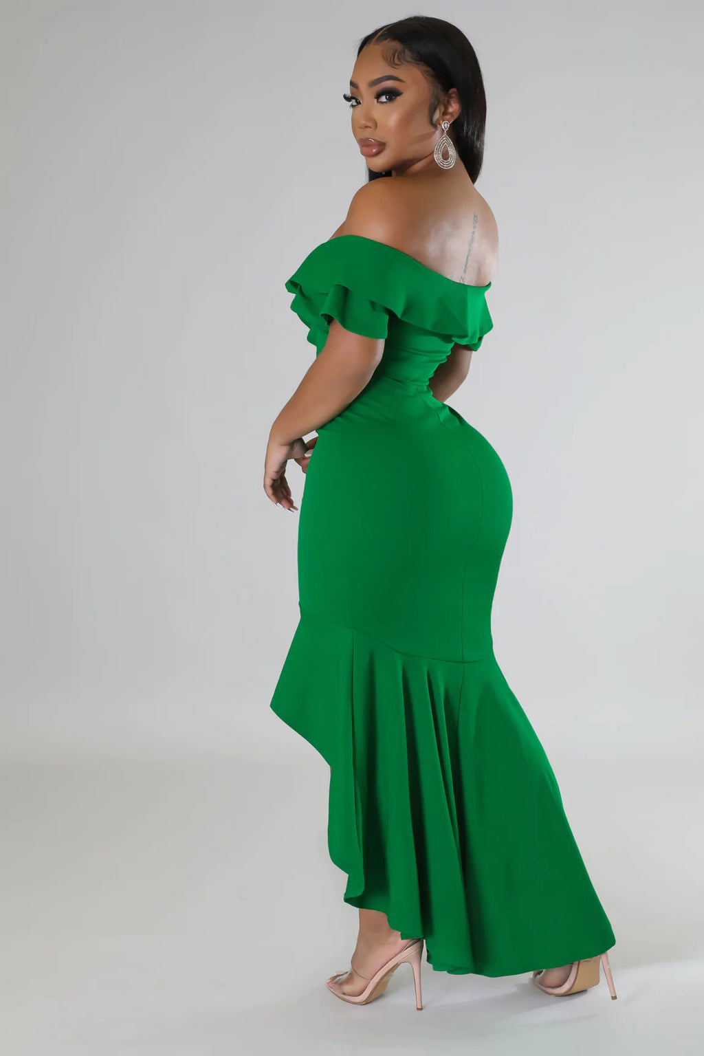 Women's Slim Fit Ruffled Summer Irregular Dress