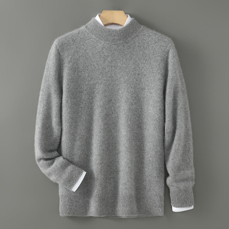 Men’s Half Turtleneck Pullover Sweater – Autumn & Winter Comfort
