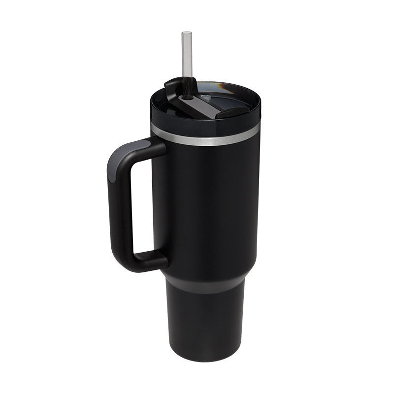 40oz Insulated Stainless Steel Tumbler with Handle and Straw