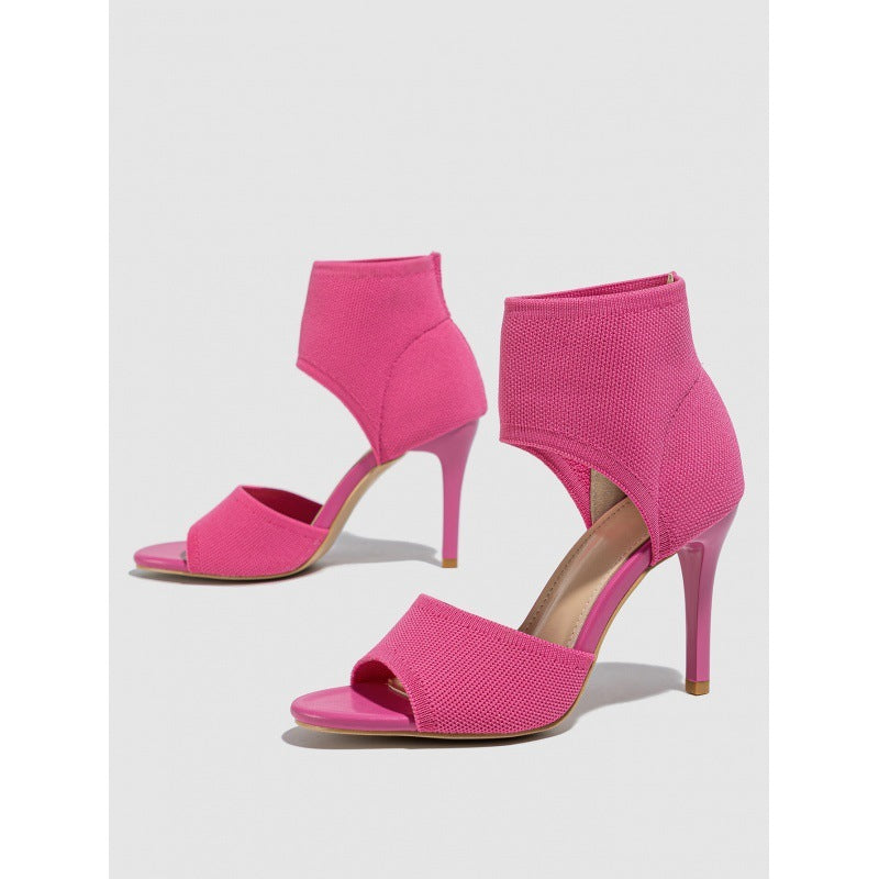 Women’s High Heel Knitted Stretch Roman Stiletto