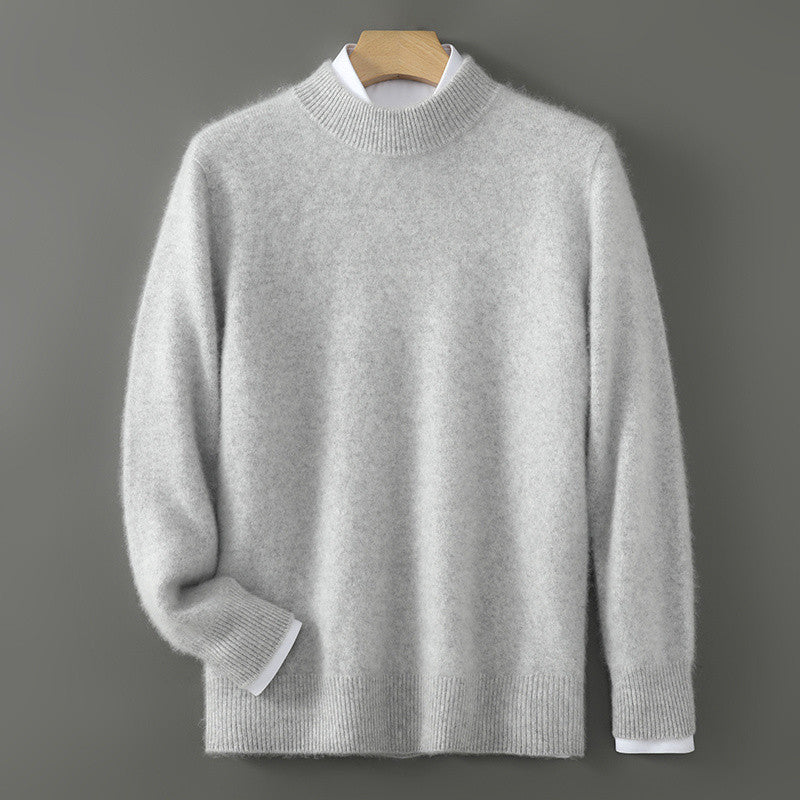 Men’s Half Turtleneck Pullover Sweater – Autumn & Winter Comfort