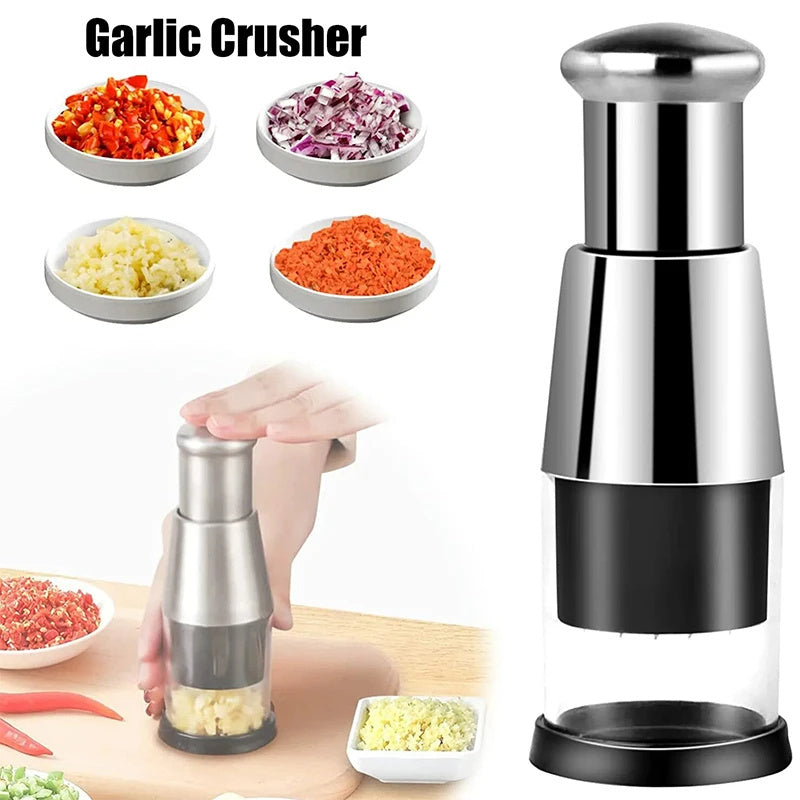 Manual Garlic Crusher – Easy Vegetable Chopper for Your Kitchen