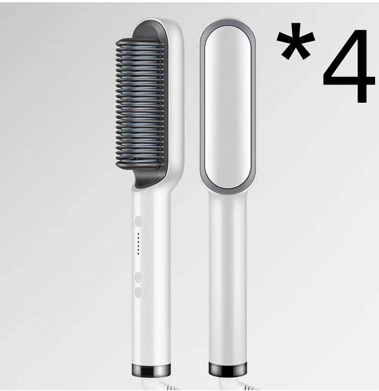 2-in-1 Hair Straightener & Curler – Electric Hot Comb Brush