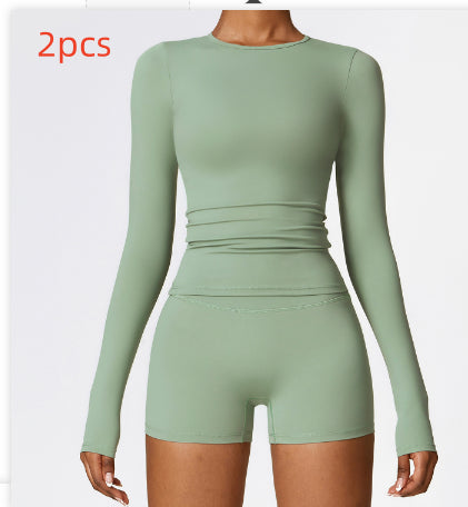 Women's Slim Long Sleeve Pullover Top Yoga Fashion Fitness Sports Clothing For Women