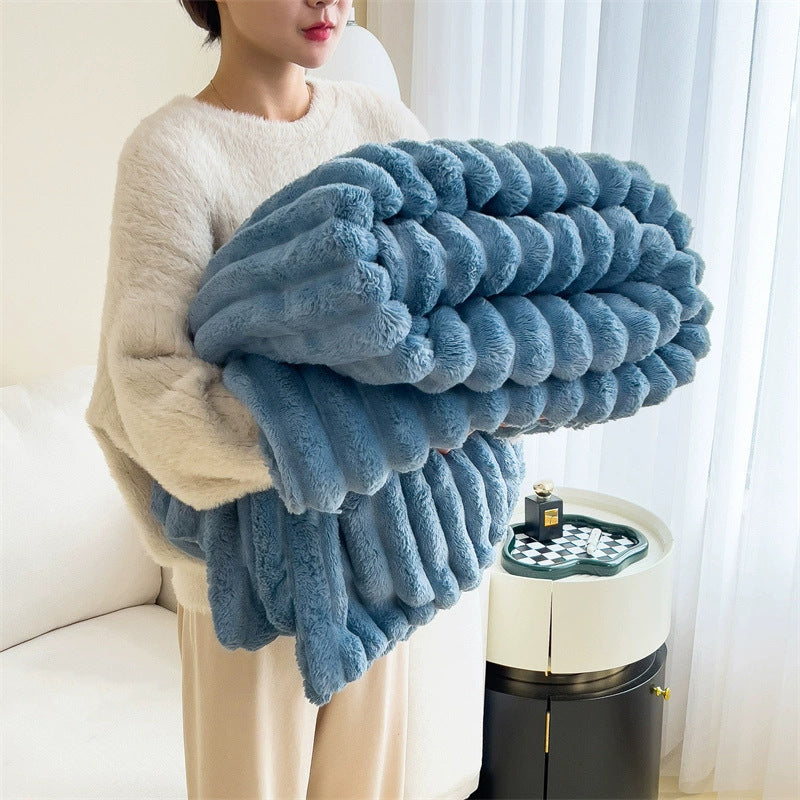 Soft Velvet Rabbit Fur Blanket