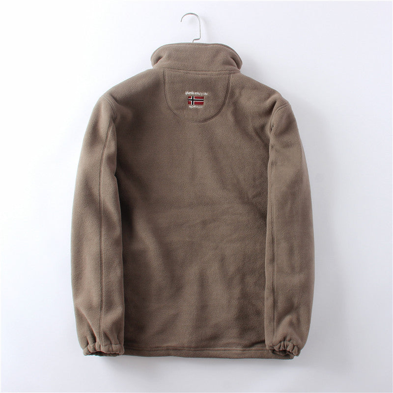 Men’s Double-Sided Polar Fleece Jacket Warm & Soft
