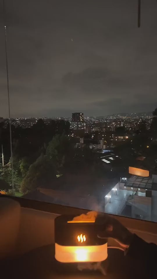 Aroma Diffuser with Flame Light – Relaxing Mist for Home & Spa