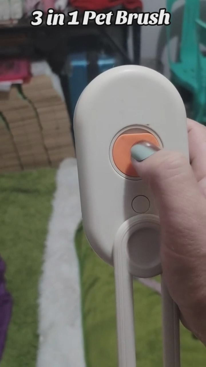 Cat Steam Brush 3-in-1 Electric Grooming Comb for Pets