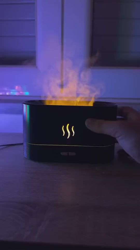 Aroma Diffuser with Flame Light – Relaxing Mist for Home & Spa