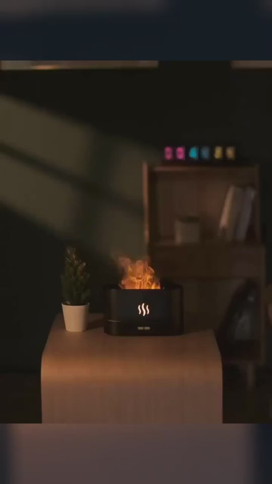 Aroma Diffuser with Flame Light – Relaxing Mist for Home & Spa