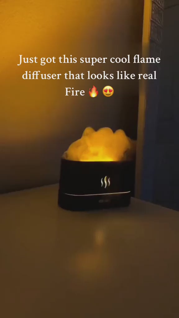 Aroma Diffuser with Flame Light – Relaxing Mist for Home & Spa